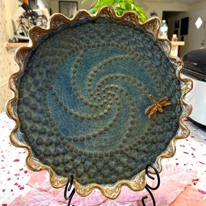 Clay Dragonfly Plate